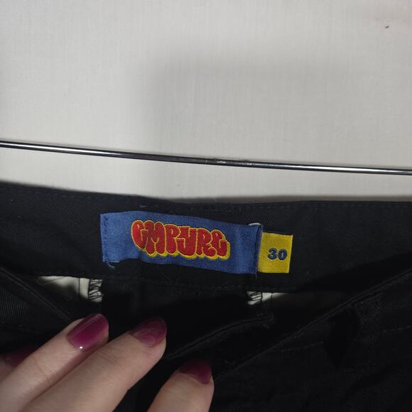 Empyre 30 Black Cargo Pants Tie Ankle Goth Streetwear Adjustable Waist Goth Emo - Picture 3 of 9